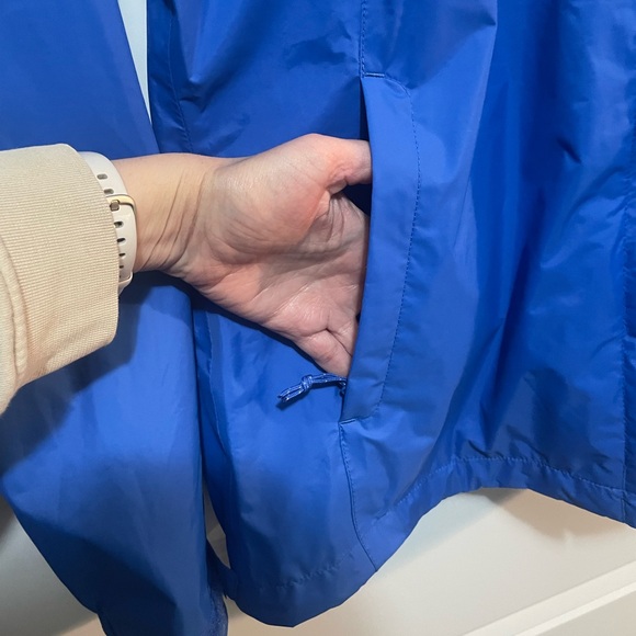 Columbia Bright Blue Hooded Rain Jacket Mesh Lining Sz M - Picture 5 of 11